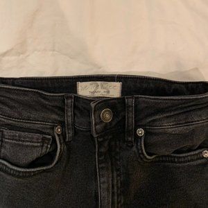 Free People Black and Blue Skinny Jeans